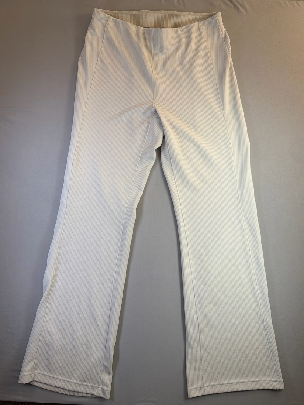 lululemon athletica Cream Ribbed Softstream Flare Pants